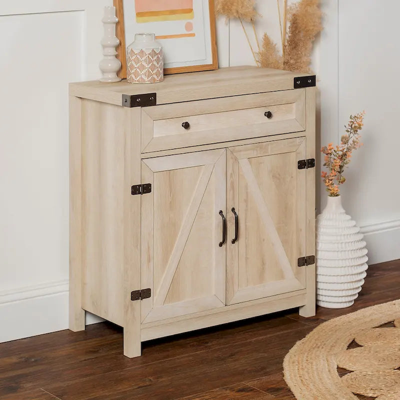 Meuble d'appoint Middlebrook de 76 cm (30 pouces) avec porte de grange rustique