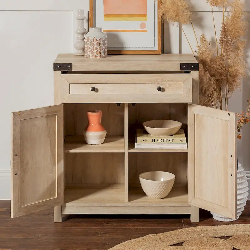 Meuble d'appoint Middlebrook de 76 cm (30 pouces) avec porte de grange rustique