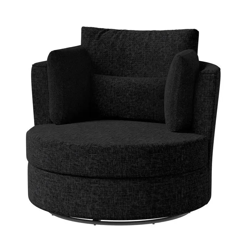 Fauteuil d'appoint pivotant en chenille, revêtement souple et moderne (lot de 2)