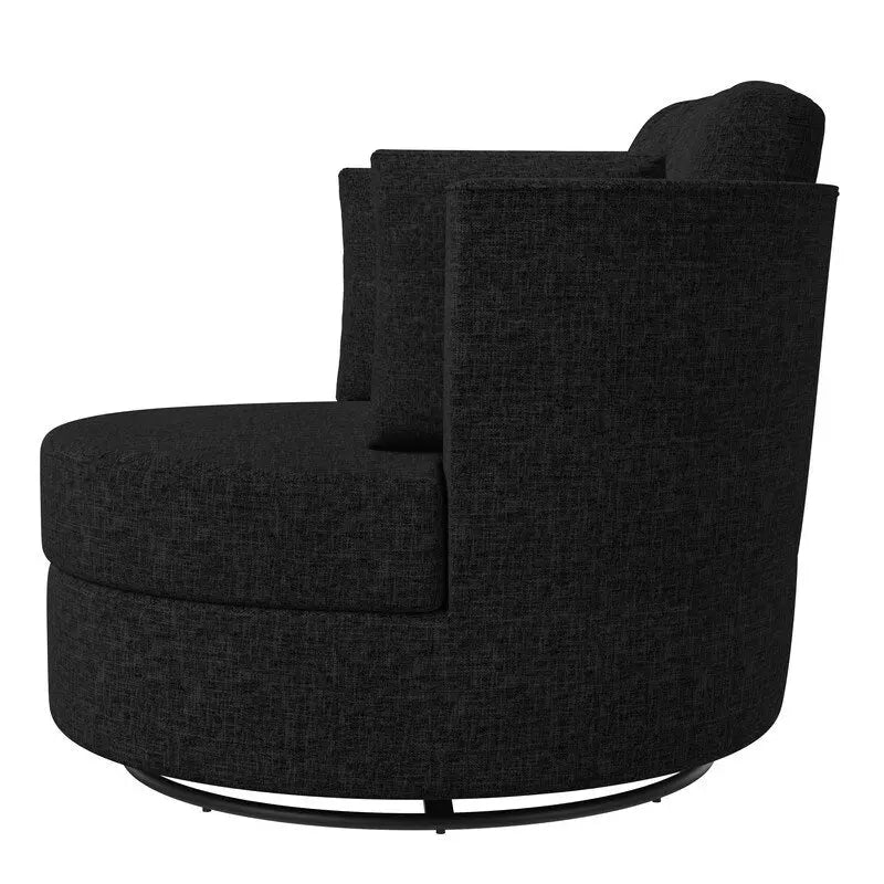 Fauteuil d'appoint pivotant en chenille, revêtement souple et moderne (lot de 2)