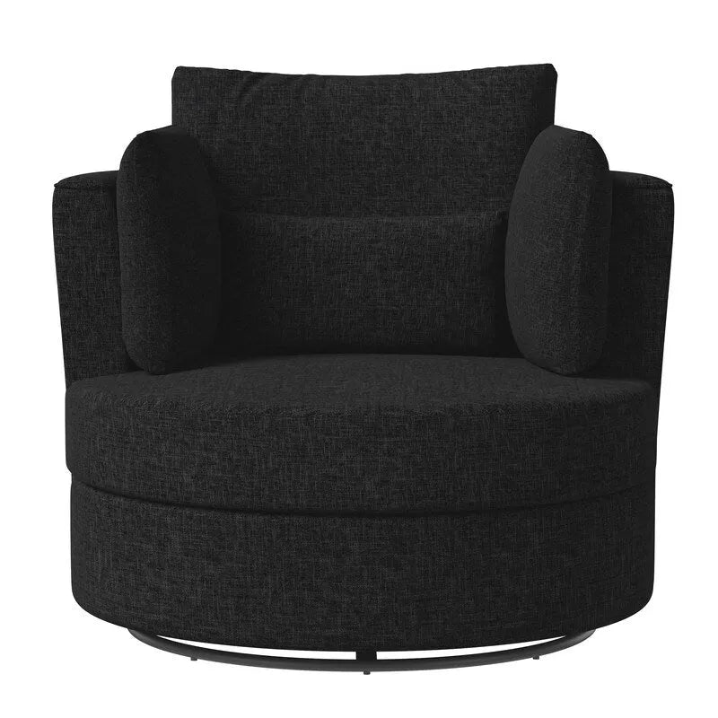 Fauteuil d'appoint pivotant en chenille, revêtement souple et moderne (lot de 2)