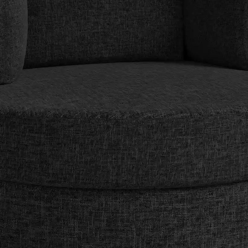 Fauteuil d'appoint pivotant en chenille, revêtement souple et moderne (lot de 2)