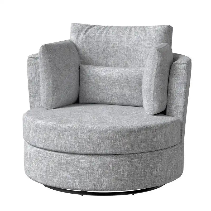 Fauteuil d'appoint pivotant en chenille, revêtement souple et moderne (lot de 2)