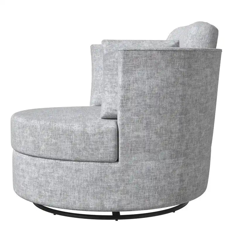 Fauteuil d'appoint pivotant en chenille, revêtement souple et moderne (lot de 2)