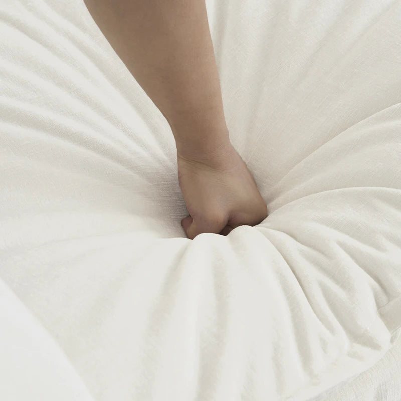 Canapé d'angle modulaire 5 pièces en chenille avec pouf