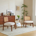 Christopher Knight Home - Alma (Lot de 2) Fauteuil lounge beige moderne avec dossier tissé et structure en bois robuste