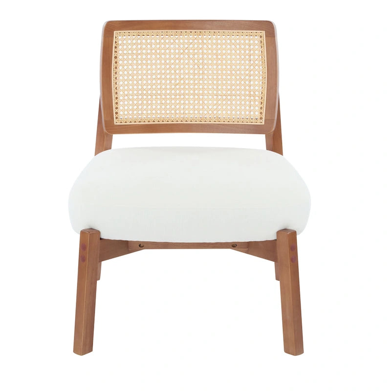 Christopher Knight Home - Alma (Lot de 2) Fauteuil lounge beige moderne avec dossier tissé et structure en bois robuste