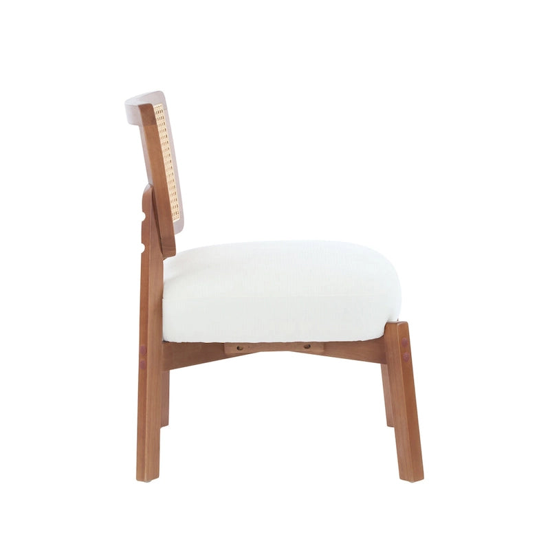 Christopher Knight Home - Alma (Lot de 2) Fauteuil lounge beige moderne avec dossier tissé et structure en bois robuste