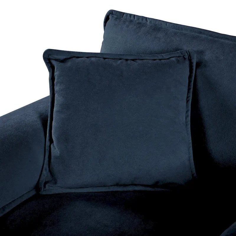 Ensemble canapé deux places 2 pièces 75.59 Chenille Cloud avec assise profonde et 4 coussins