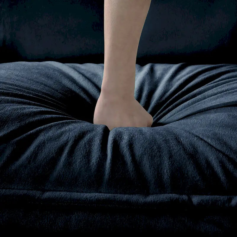 Ensemble canapé deux places 2 pièces 75.59 Chenille Cloud avec assise profonde et 4 coussins