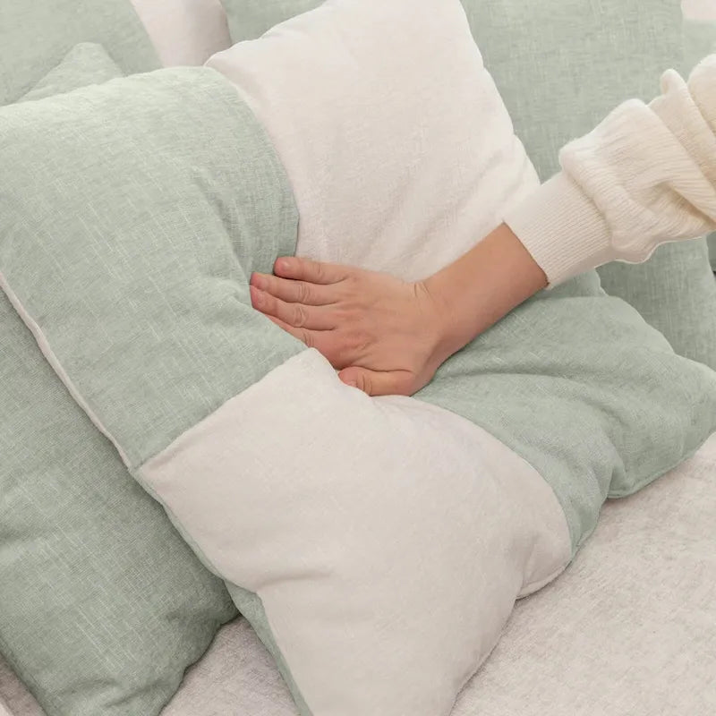 Fauteuil d'appoint moderne rond avec repose-pieds - Canapé lounge en velours