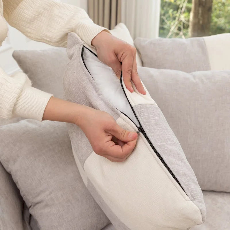 Fauteuil d'appoint moderne rond avec repose-pieds - Canapé lounge en velours