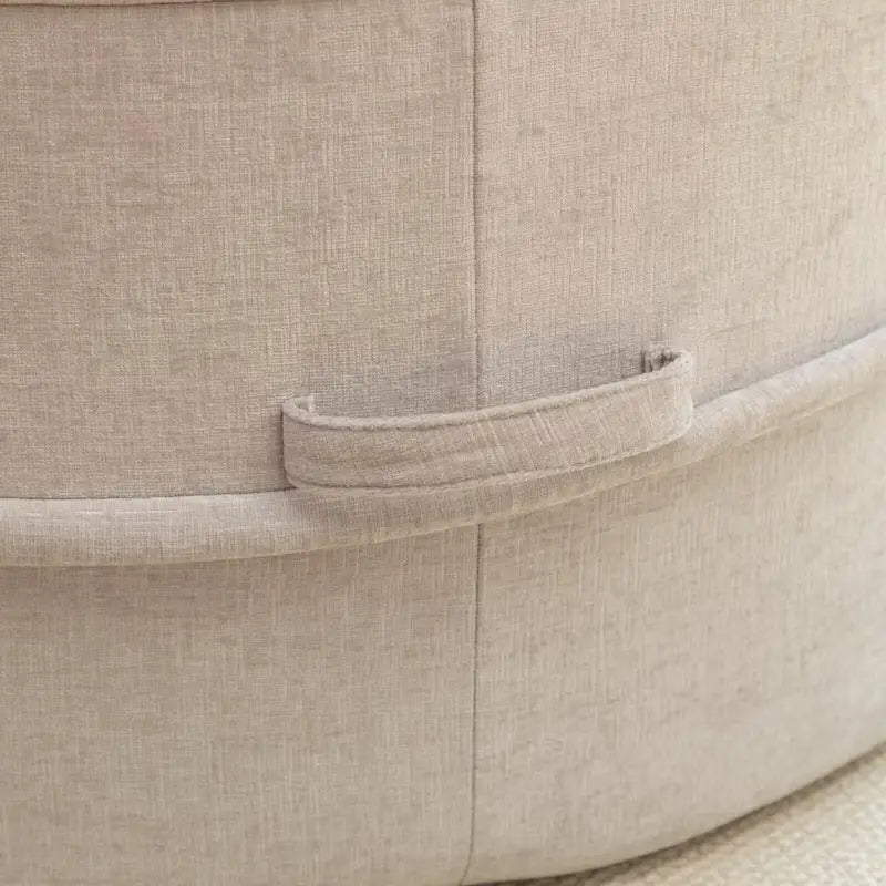 Fauteuil d'appoint moderne rond avec repose-pieds - Canapé lounge en velours