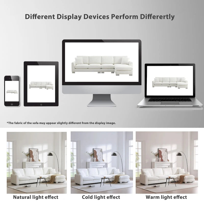 Canapé d'angle en chenille 119 avec méridienne et 2 coussins