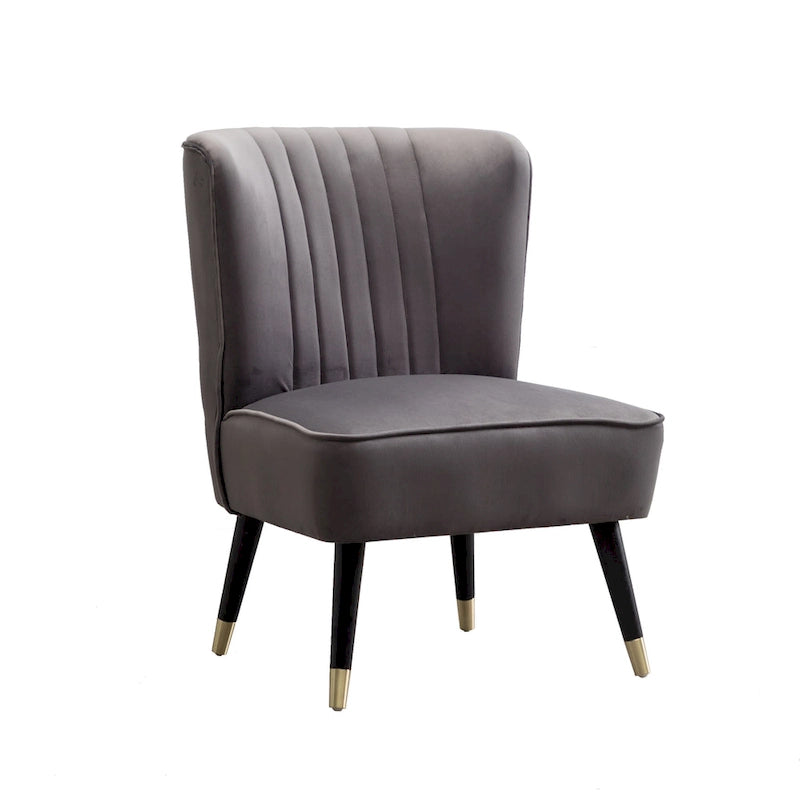 Fauteuil d'appoint gris en polyester 26 pouces