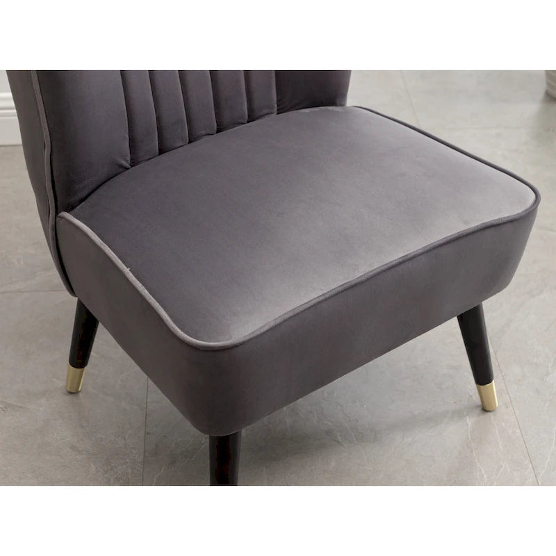 Fauteuil d'appoint gris en polyester 26 pouces