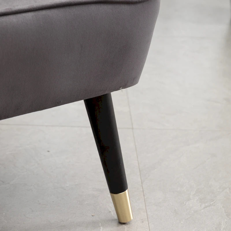 Fauteuil d'appoint gris en polyester 26 pouces