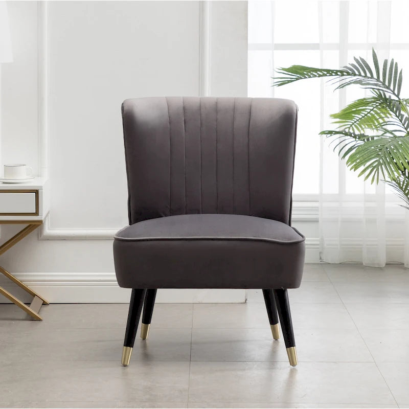 Fauteuil d'appoint gris en polyester 26 pouces
