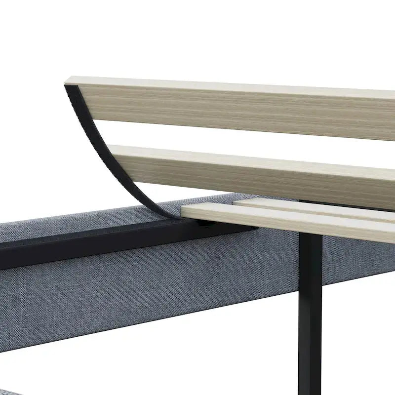 Lit plateforme rembourré Queen avec tête de lit réglable