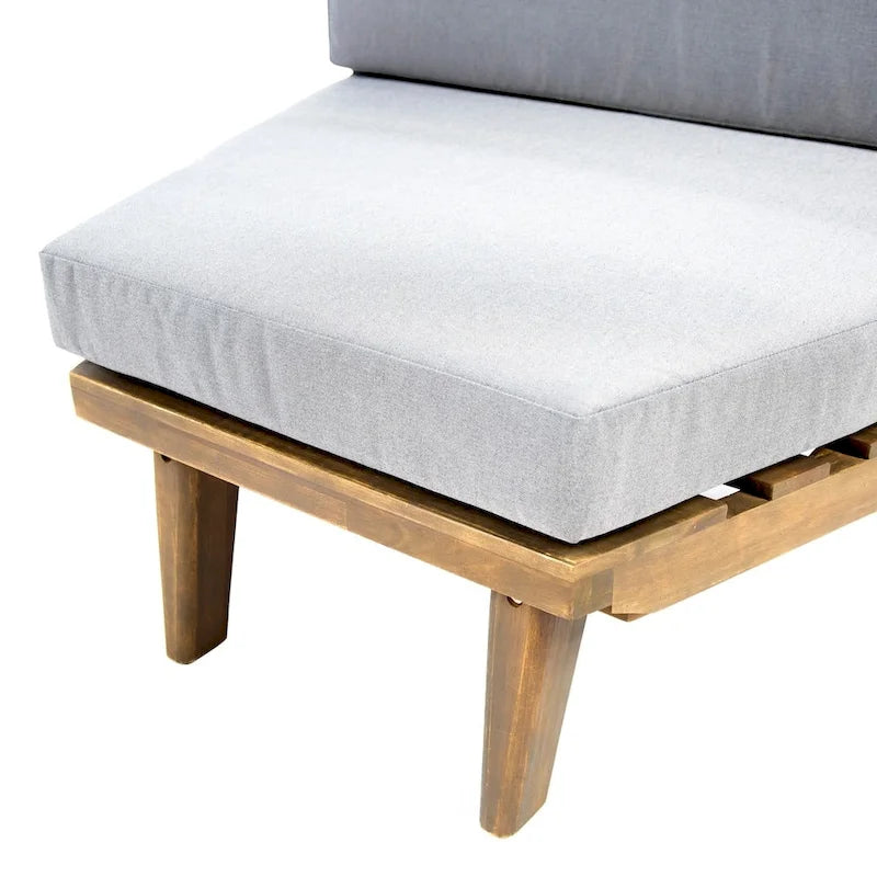 Ensemble de canapés d'angle minimalistes en bois en forme de V, 4 pièces, par Christopher Knight Home