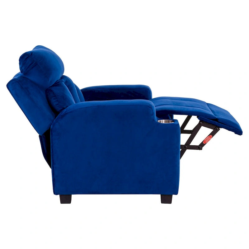 Fauteuil inclinable de luxe pour enfants avec repose-pieds, appui-tête et 2 porte-gobelets. Fauteuil inclinable en microfibre pour enfants de 3 ans et plus.