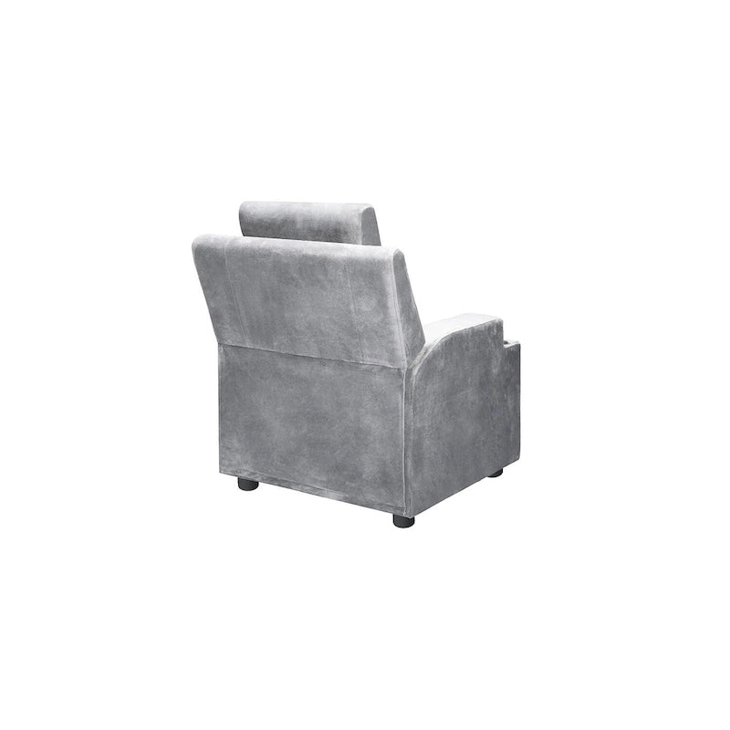Fauteuil inclinable de luxe pour enfants avec repose-pieds, appui-tête et 2 porte-gobelets. Fauteuil inclinable en microfibre pour enfants de 3 ans et plus.