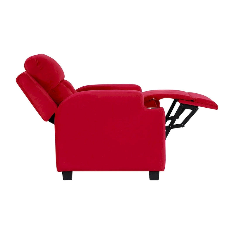 Fauteuil inclinable de luxe pour enfants avec repose-pieds, appui-tête et 2 porte-gobelets. Fauteuil inclinable en microfibre pour enfants de 3 ans et plus.