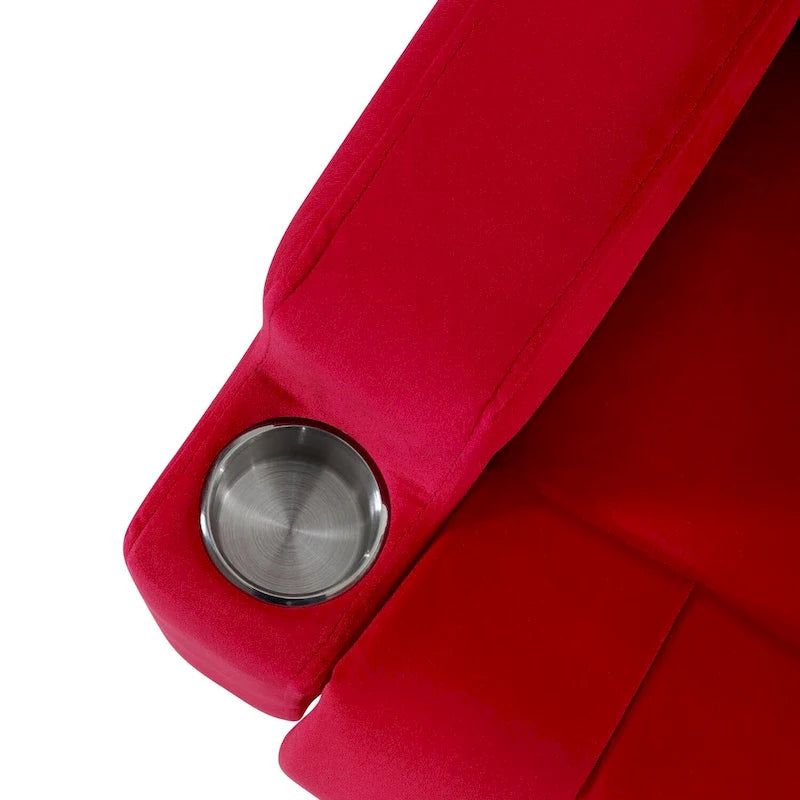 Fauteuil inclinable de luxe pour enfants avec repose-pieds, appui-tête et 2 porte-gobelets. Fauteuil inclinable en microfibre pour enfants de 3 ans et plus.