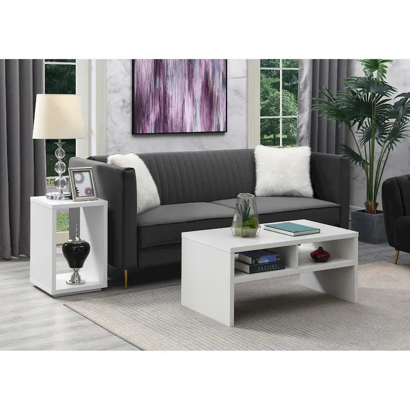 Table basse de luxe Northfield Admiral de Convenience Concepts avec étagères