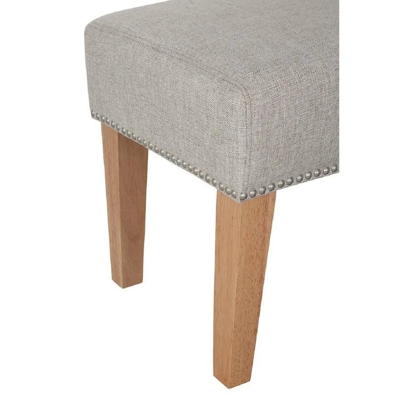 Banc d'appoint rembourré Miley de Grafton Home avec garniture cloutée