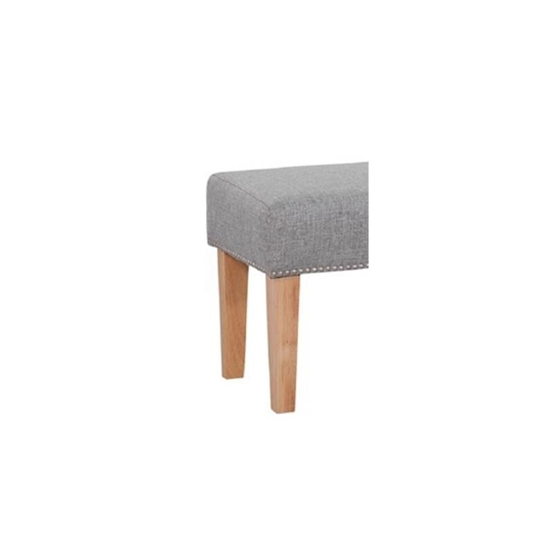 Banc d'appoint rembourré Miley de Grafton Home avec garniture cloutée