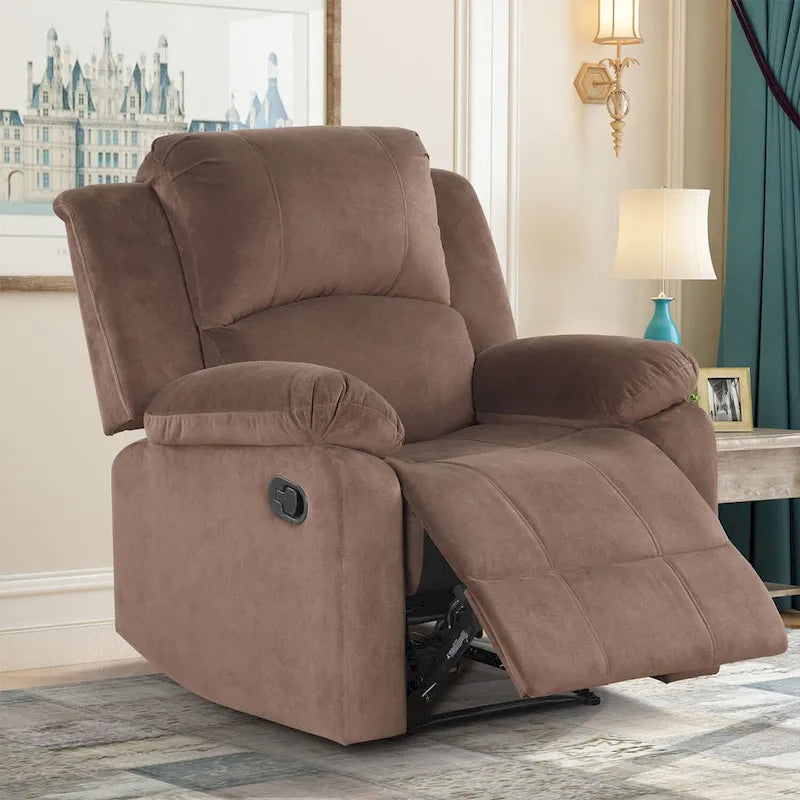 Fauteuil inclinable manuel Ebello en tissu respirant et doux pour la peau, rembourré et souple