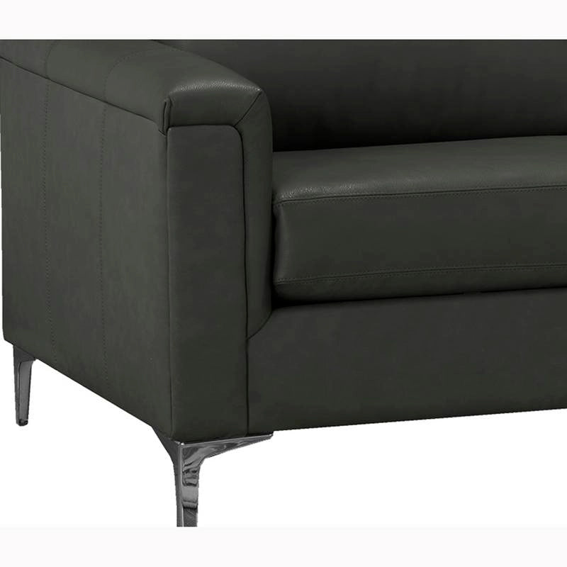 Canapé d'angle Malibu en cuir pleine fleur - 122,5 x 85 x 36,5 x 35