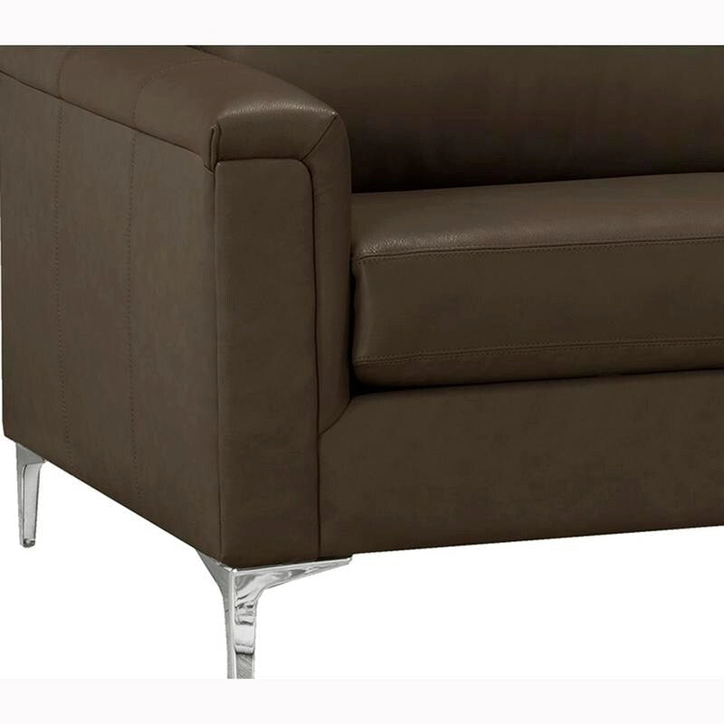 Canapé d'angle Malibu en cuir pleine fleur - 122,5 x 85 x 36,5 x 35