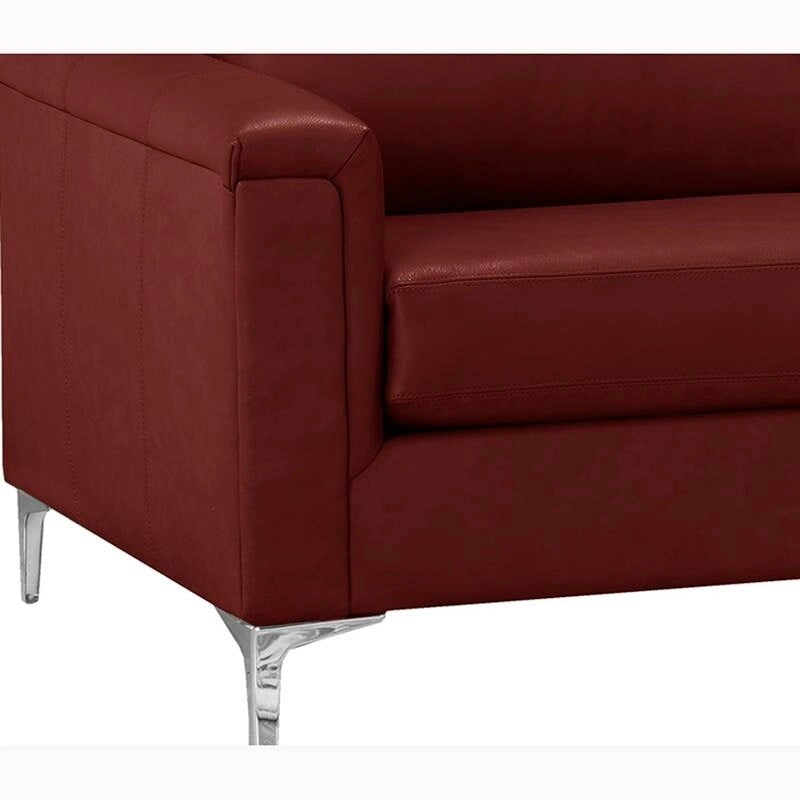 Canapé d'angle Malibu en cuir pleine fleur - 122,5 x 85 x 36,5 x 35