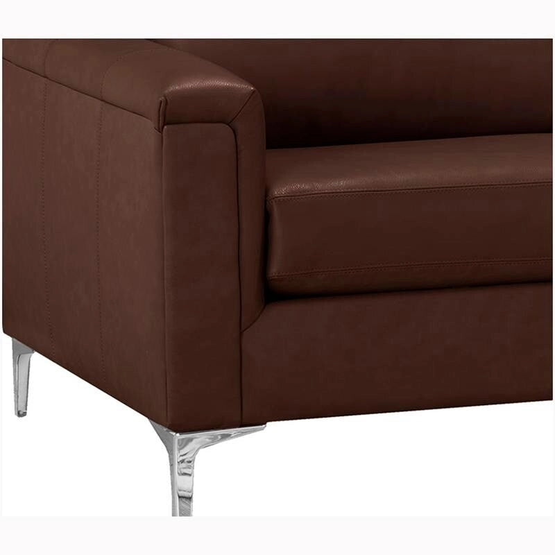 Canapé d'angle Malibu en cuir pleine fleur - 122,5 x 85 x 36,5 x 35