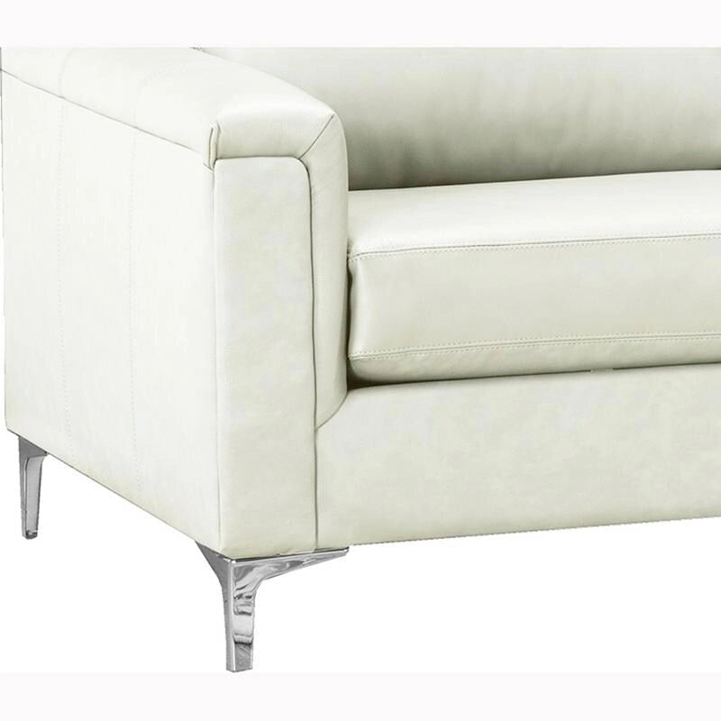 Canapé d'angle Malibu en cuir pleine fleur - 122,5 x 85 x 36,5 x 35