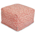 Pouf ottoman d'intérieur Charlie en coton de Majestic Home Goods, 68,5 cm L x 68,5 cm l x 43 cm H