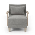 Fauteuil d'appoint contemporain Perth en tissu gris rembourré par Furniture of America
