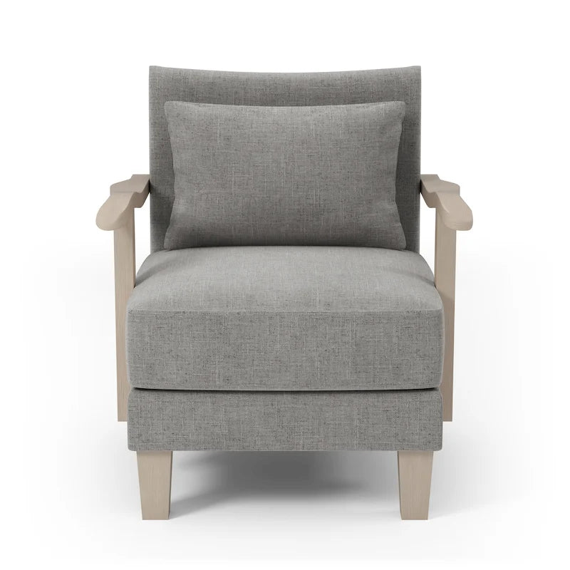 Fauteuil d'appoint contemporain Perth en tissu gris rembourré par Furniture of America