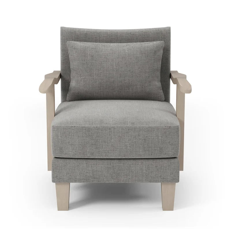 Fauteuil d'appoint contemporain Perth en tissu gris rembourré par Furniture of America