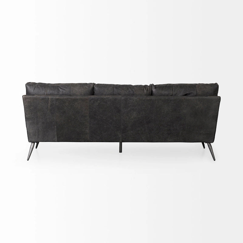 Canapé Cochrane II en cuir véritable marron - 82,0 cm (L) x 33,0 cm (l) x 32,3 cm (H)