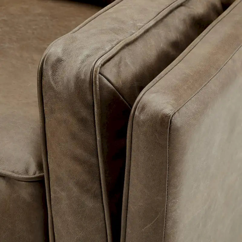 Canapé d'angle Darius Tan Oxford en cuir par iNSPIRE Q Modern