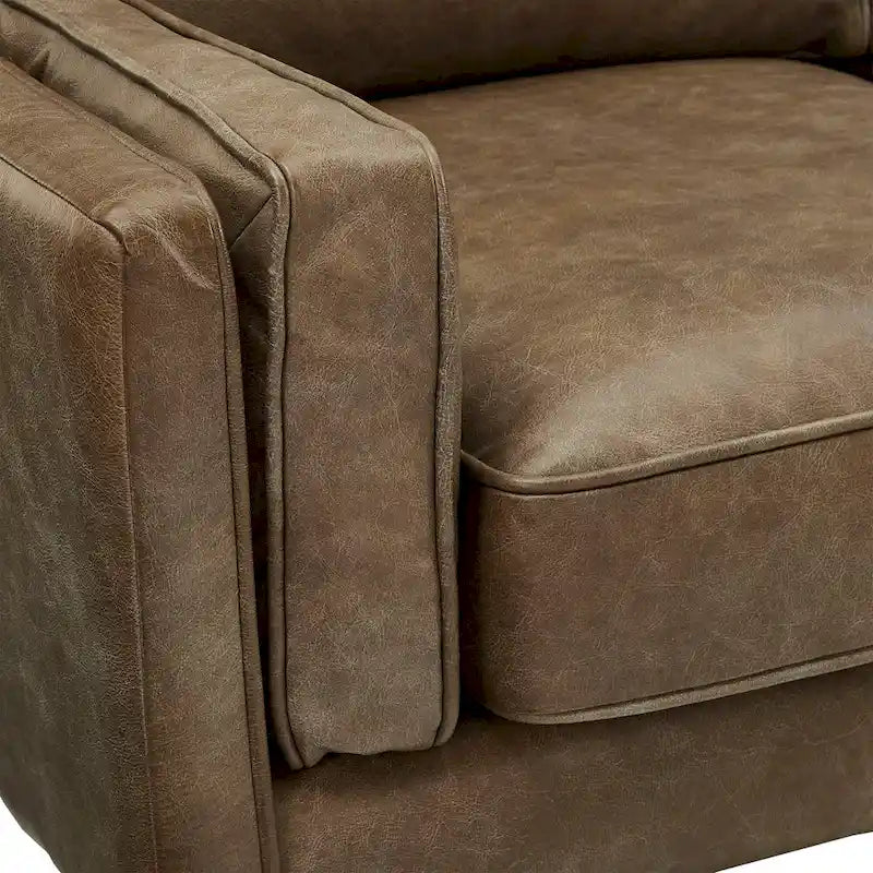 Canapé d'angle Darius Tan Oxford en cuir par iNSPIRE Q Modern