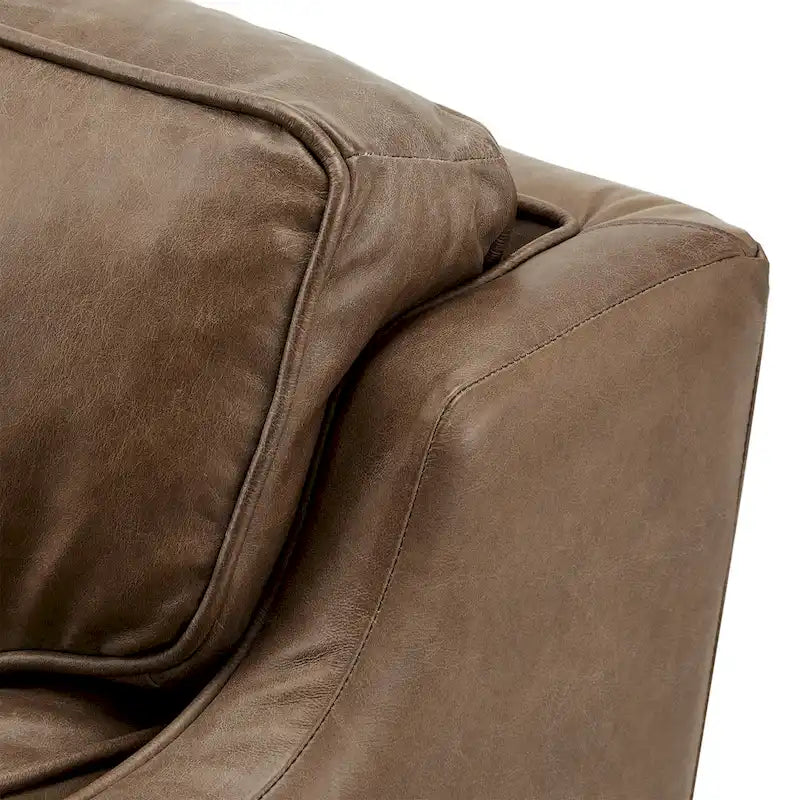 Canapé d'angle Darius Tan Oxford en cuir par iNSPIRE Q Modern