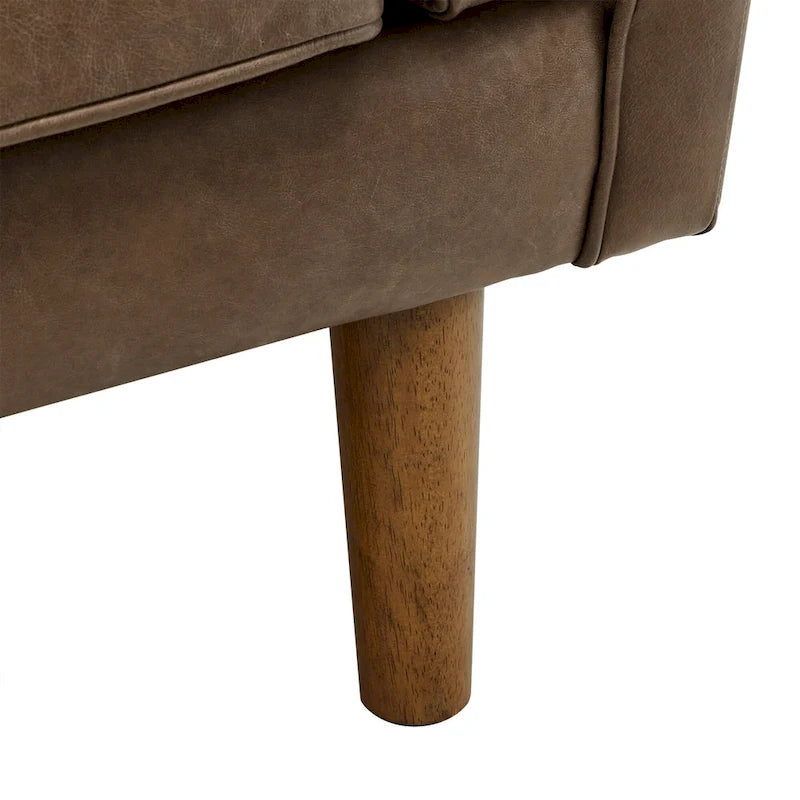 Canapé d'angle Darius Tan Oxford en cuir par iNSPIRE Q Modern