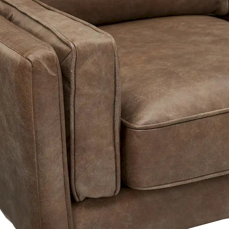 Canapé d'angle Darius Tan Oxford en cuir par iNSPIRE Q Modern