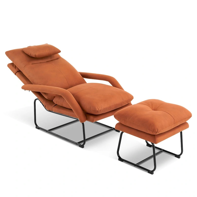 Fauteuil inclinable MCombo avec repose-pieds, fauteuils avec dossier réglable pour salon et chambre, tissu Leatheraire 4233