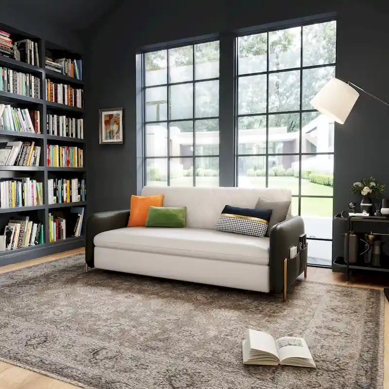 Canapé-lit gigogne moderne JASIWAY de 170 cm de largeur (taille Queen).