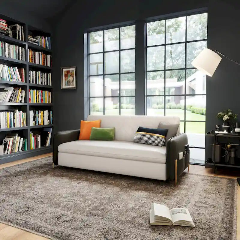 Canapé-lit gigogne moderne JASIWAY de 170 cm de largeur (taille Queen).